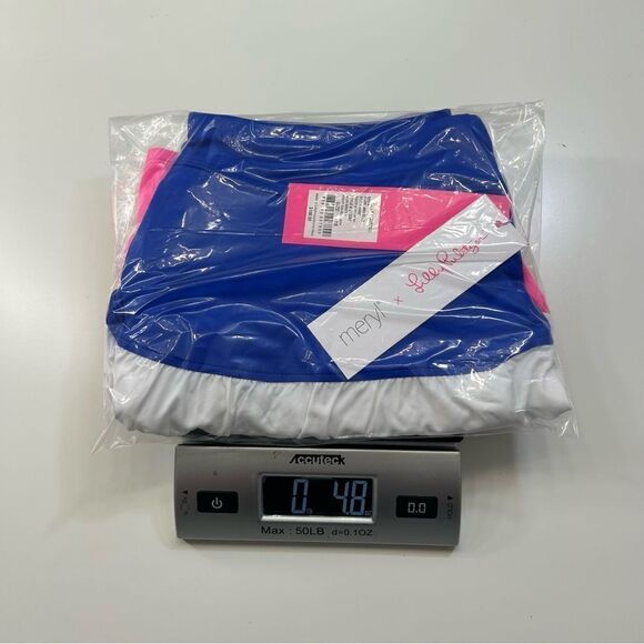 Lilly Pulitzer Luxletic Peachy Skort Blue Grotto Skort Colorblock UPF 50+ XS - Picture 11 of 14